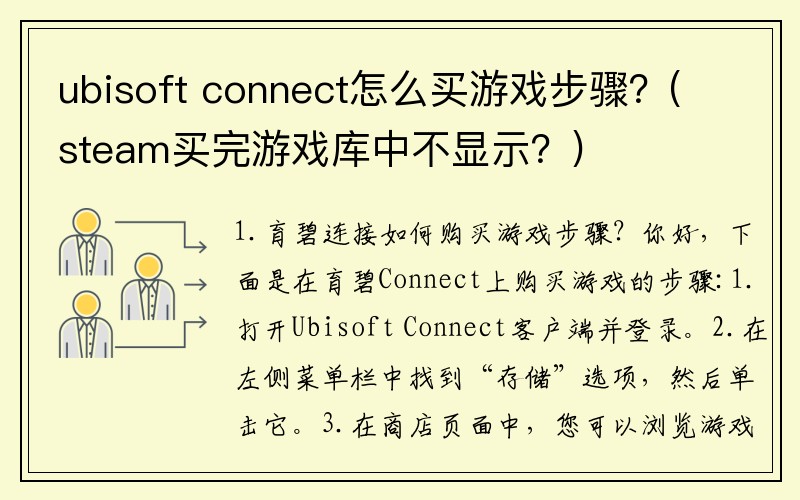 ubisoft connect怎么买游戏步骤？(steam买完游戏库中不显示？)